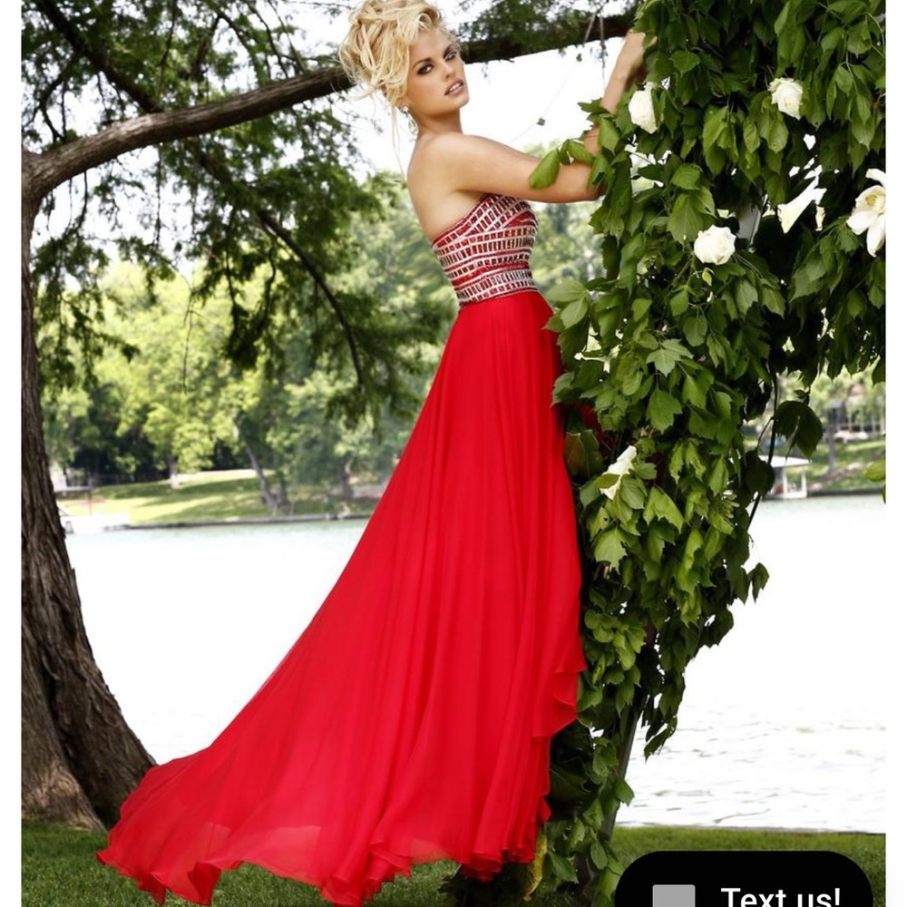 Sherri Hill Size 0 1359 Red Prom Dress